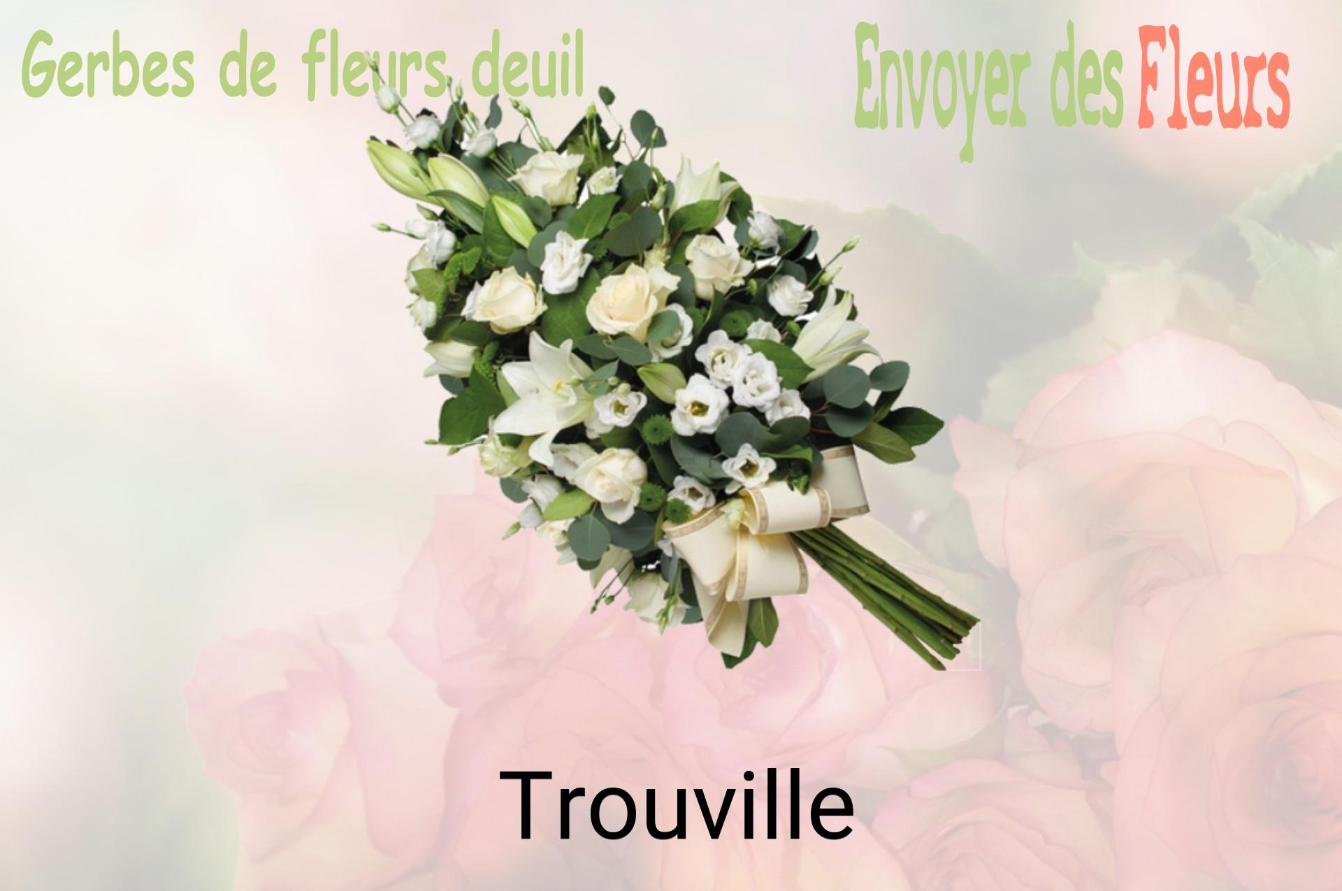 Gerbe de fleurs de deuil livrée à Trouville